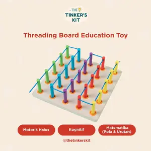 The Tinker's Kit - THREADING BOARD EDUCATION TOY - Mainan Edukasi Papan Kayu Threading - Education Toy - Mainan Edukasi - Montessori