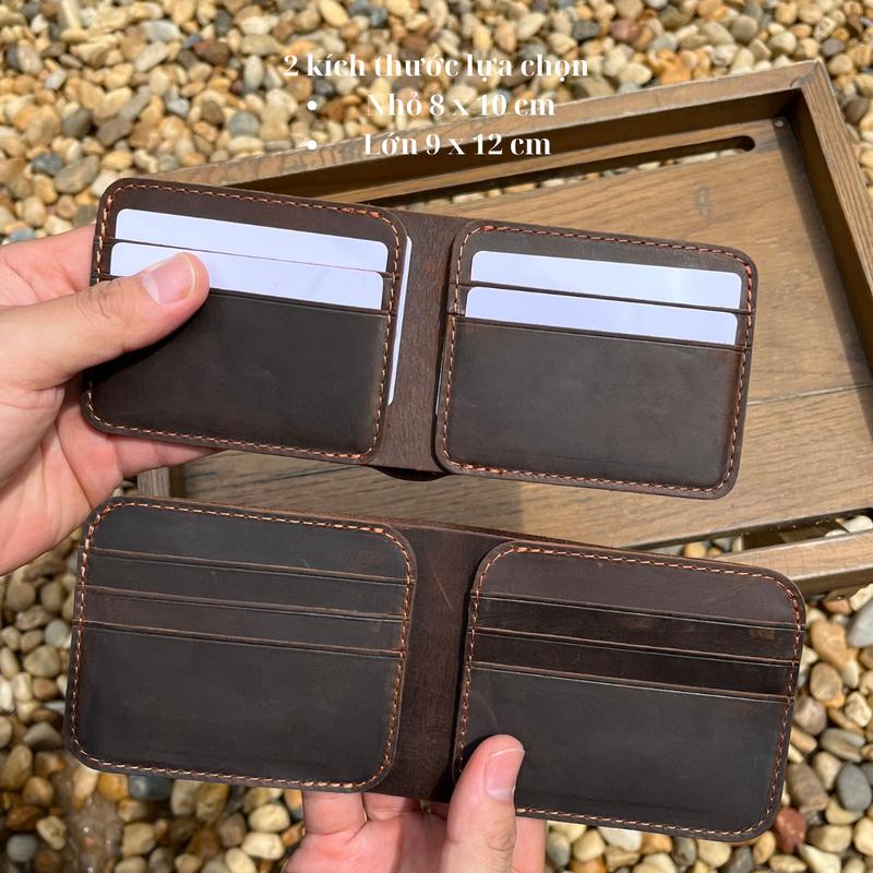Ví nam da bò sáp xước Lion có 2 kích thước
