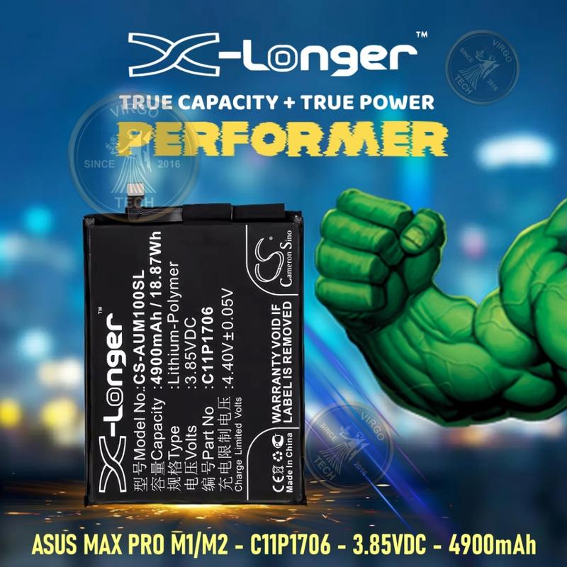 Pin nhập khẩu X-Longer ASUS Max Pro M1/M2 C11P1706 3.85V 4900mAh
