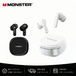 Monster QM10 ANC ワイヤレスイヤホン Bluetooth 5.4 HD通話 ステレオサウンド ノイズキャンセリング 低音イヤホン 低遅延 ゲーミングヘッドセット