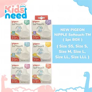 (NEW) Nipple PIGEON Wideneck SofTouch TM Nipple size SS S M L LL LLL 1pcs Ori Pigeon Bayi