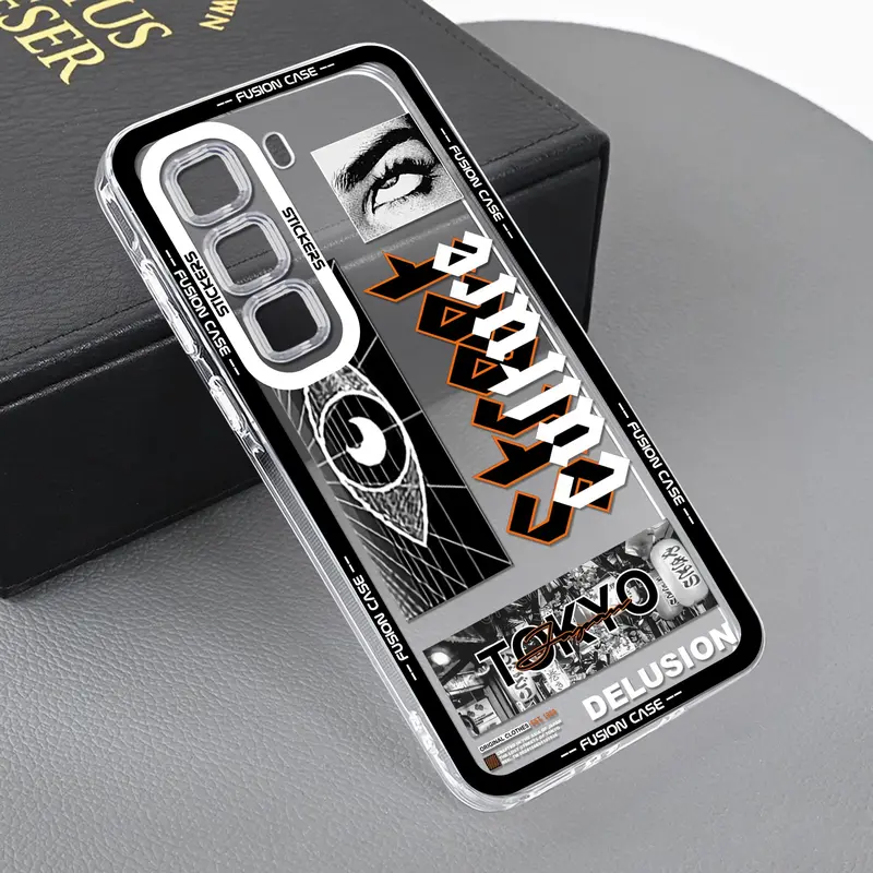 Softcase Bening Airbag Untuk Infinix Hot 50 4G 50 5G 50 PRO 50 PRO PLUS Case Clear Casing Silikon Aksesoris Ponsel Handphone Silicone Cover GBI-034 4