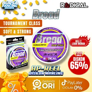 RADICAL Senar BROAD Monofilament 100M - Dark Green - Mancing Galatama Galapung Harian Kolam Sungai Ikan Mas Ikan Lele Bawal