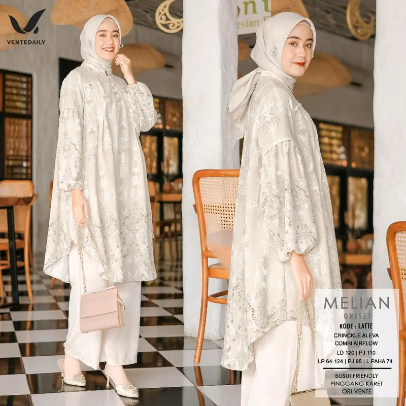 Sisol - [Beli Lokal] Melian One Set Tunik + Celana Ori Vente Daily 2