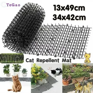 Anti-Cat Mat Cat Repelling Net Plastic Pet Anti-Cat Thorn Mat Repelling Animals Pet Repellent scat mat balkon jaring kucing Plastik Spike Mat Untuk Pengendalian Hama Taman