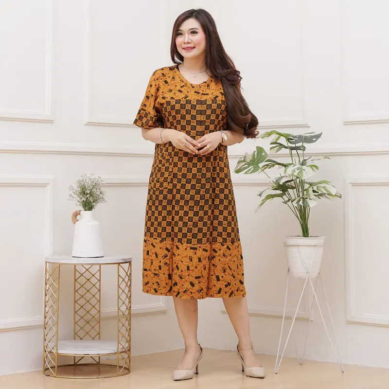 daster jumbo bella dress pendek terbaru kekinian bahan rayon premium busui friendly Bunga 7