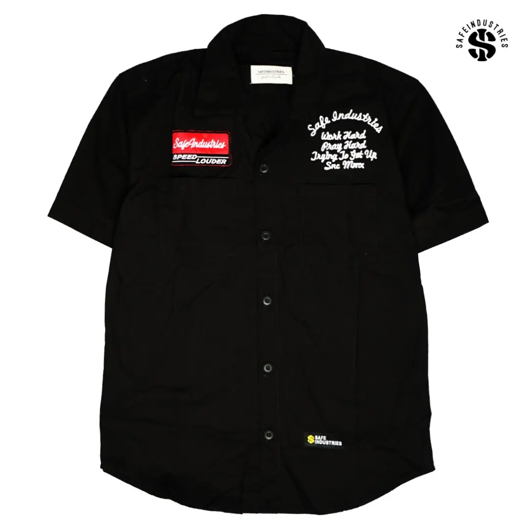 SafeIndustries Work Shirt No Brain Black