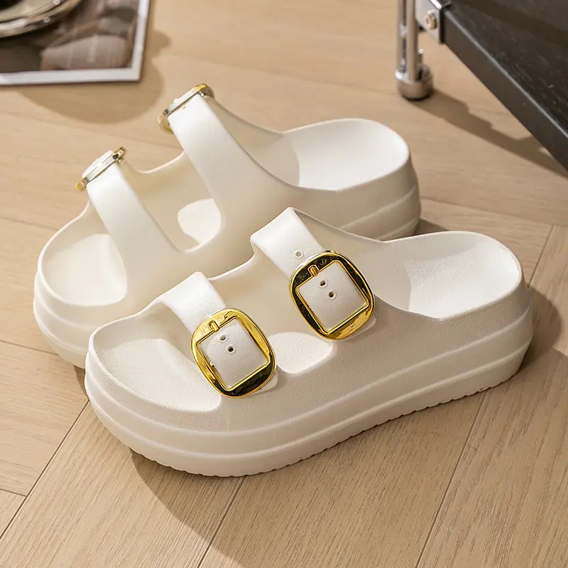 Sendal Wedges Wanita TERBARU PREMIUM TINGGI 6 CM BAHAN KARET RINGAN ANTI LICIN 0