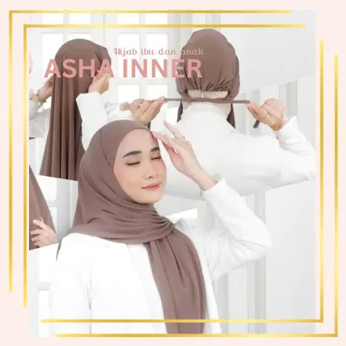 ASHA Hijab Instan Inner Segitiga Ibu dan Anak Couple Jersey Premium