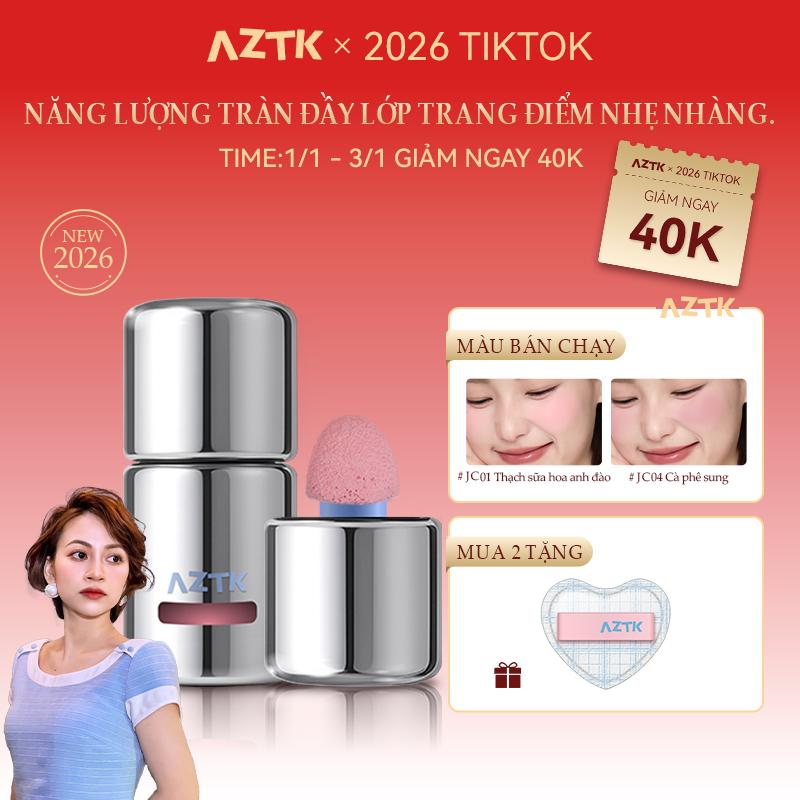  【AZTK  Má hồng lỏng AZTK Hiệu Ứng Làm Sáng Da Kết Cấu Lì Màu Nude Tạo Không Khí Thanh Lịch Và Tinh Tế  IV  