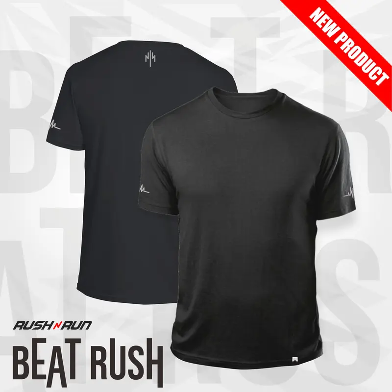 Paket 3 Kaos Olahraga Pria Sport T-Shirt By Rush n Run Bahan Dryfit 5