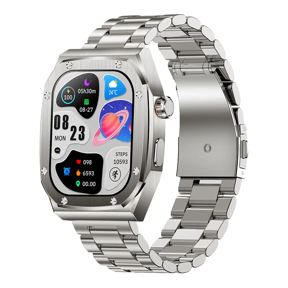 Jam Tangan Pintar Z17 MAX Layar Besar 2,1 inci, Panggilan Bluetooth, Pemantauan Kesehatan, Senter, Pelacak Kebugaran Olahraga
