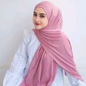 PASHMINA INSTAN  Oval HIJAB JERSEY Jilbab Muslim Kerudung Panjang Lembut Nyaman