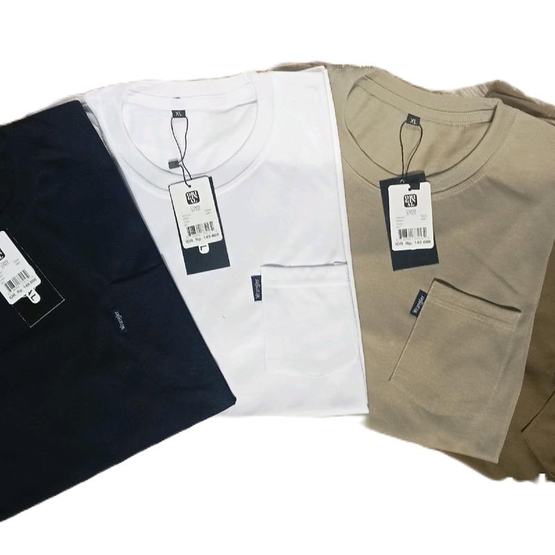 4pcs 100rb kaos poket kaos kantong depan kaos pria wanita Variasi Oblong Polos Baju 2