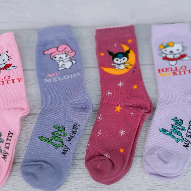 Kaos Kaki Anak Cewek Karakter Lucu Coromi Melody Cinnamorol Hello Kitty - Fashion (3 Pasang) 4