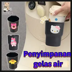 Tempat cangkir mobil listrik, tempat teh susu sepeda motor kartun lucu rak penyimpanan ketel minuman mobil Car
