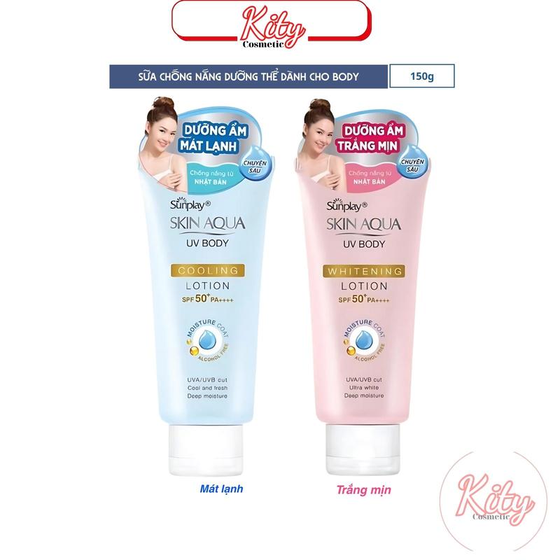 Kem chống nắng dưỡng Sunplay Skin Aqua UV Body Cooling/ Whitening Lotion SPF 50+ PA++++ (150g)