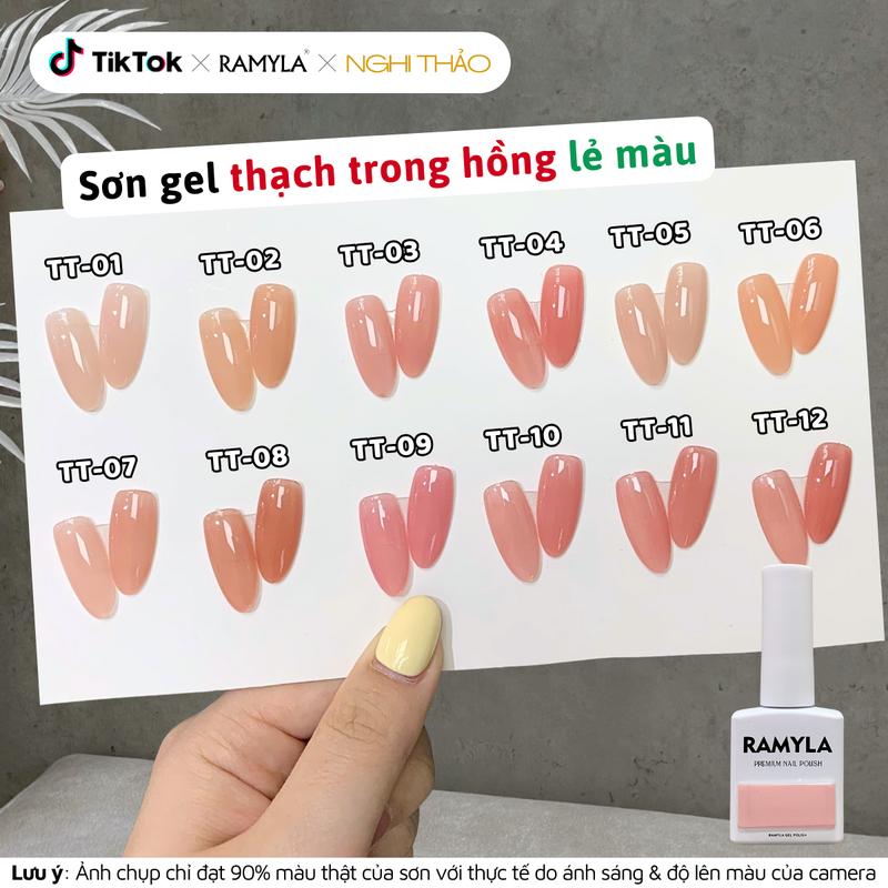 Sơn gel thạch trong hồng lẻ màu RAMYLA