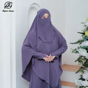 Gamis Syrar'i Hafsyah Kerudung jumbo cadar Tali bahan crinkle Airflow wanita Dewasa Muslimah - Lebaran, Syari, Pesta, Maxi, Dress-lebaran