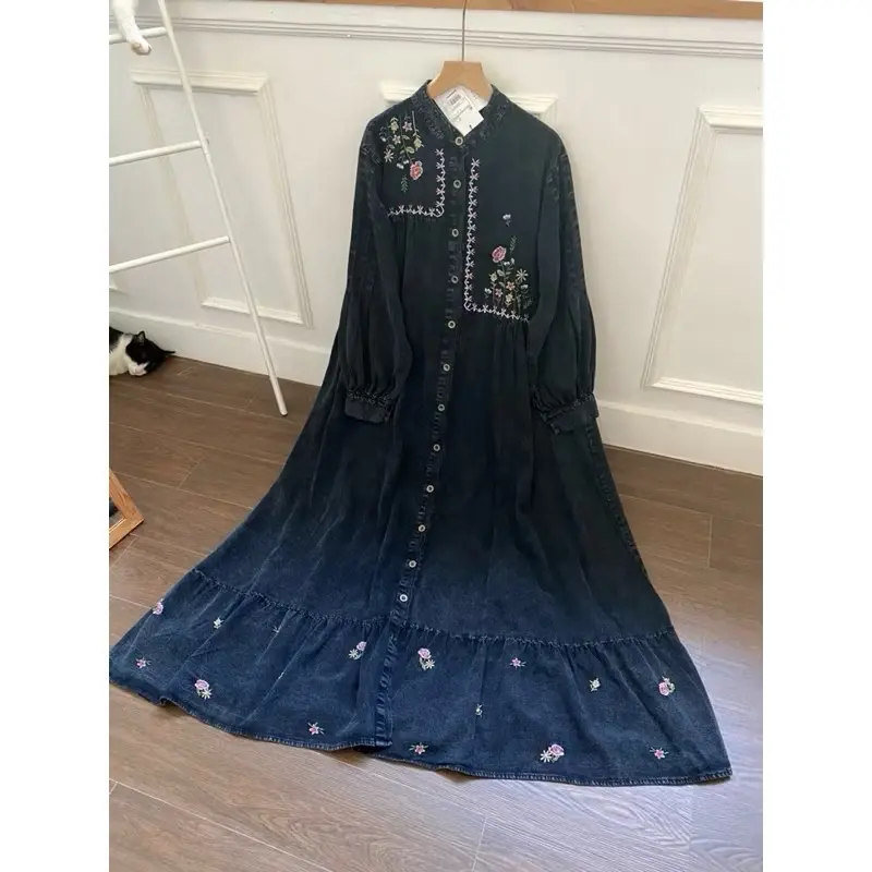 Dress denim bordir flower 20618, 21075, 20871, 21077 | Talullah 8