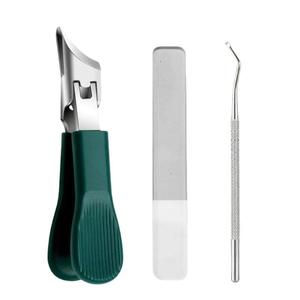 Stainless Steel Nail Clipper Set, 3 Counts/set Multifunctional Large Opening Anti-splash Nail Clipper with File, Professional Manicure & Pedicure Tool, Nail Tech Supplies, Nail Nippers