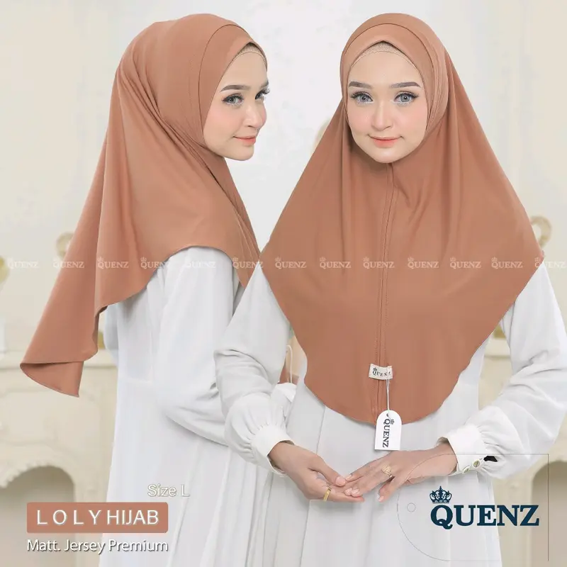 QUENZ HIJAB INSTAN LOLLY BERGO  Soft ped medina JERSEY PREMIUM SIZE M & L BY QUENZ Muslim Kerudung Jilbab Tebal sport 2025 kenan Panjang Wanita Layer Nyaman Sporty Pad Cantik 2