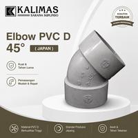 Gambar Elbow / Knie PVC D (JAPAN) d. 2 1/2" x 45 deg | Sambungan Fitting Pipa Air PVC D dari kalimas.online Kota Administrasi Jakarta Pusat 1 Tokopedia