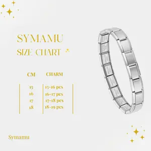 Symamu Italian charm bracelet Gelang Titanium Anti Karat