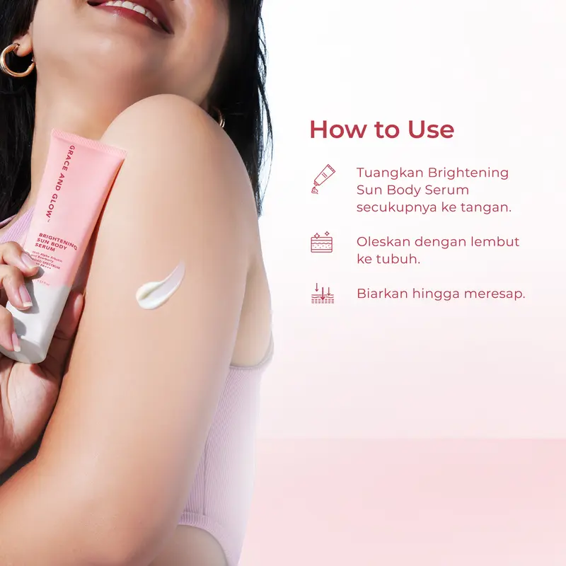 Grace and Glow BUNDLE 2 PCS SPF BODY SERUM - Brightening Sun Lotion Body Serum SPF 30 PA+++ | Sunscreen Tubuh | Sunblock Mencerahkan Badan Anti UV with Arbutin + Bearberry 4