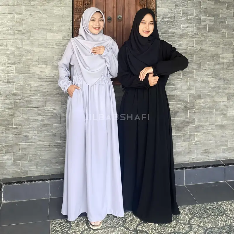 GAMIS ALISYA WOLFIS RAYON CRINKLE JILBABSHAFI 5