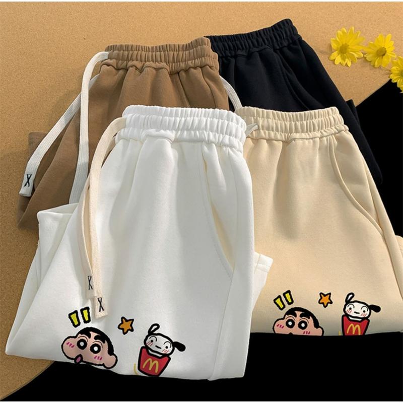 Quần đùi short nam nữ unisex in hình shin dễ thương chất liệu umi dày dặn thoáng mát form chuẩn - Rewshop 2
