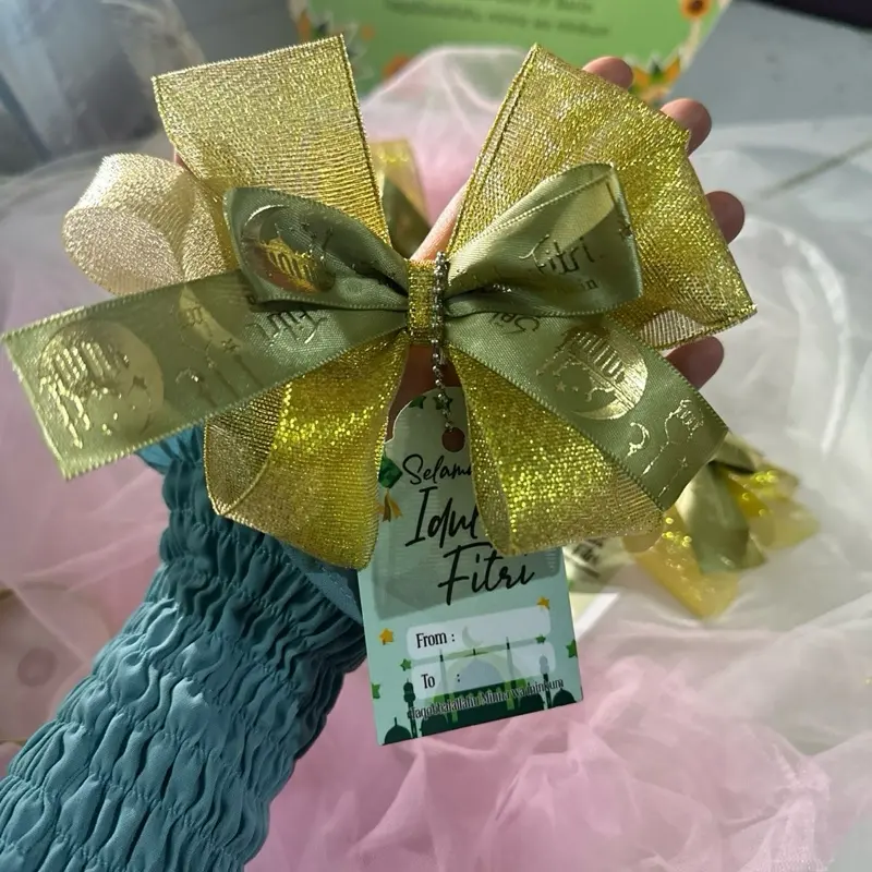 Rubby- Pita Hampers Lebaran / Pita hampers idul fitri Gold 13cm