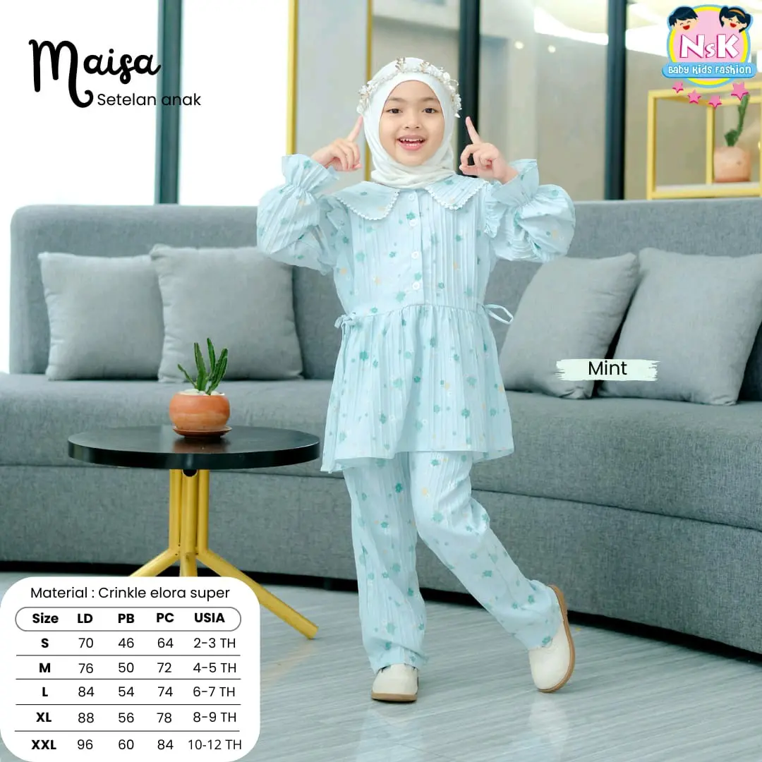 SETELAN ANAK USIA 3-10th SHANUM SET KIDS ORIGINAL ALIFA Fashion Muslim