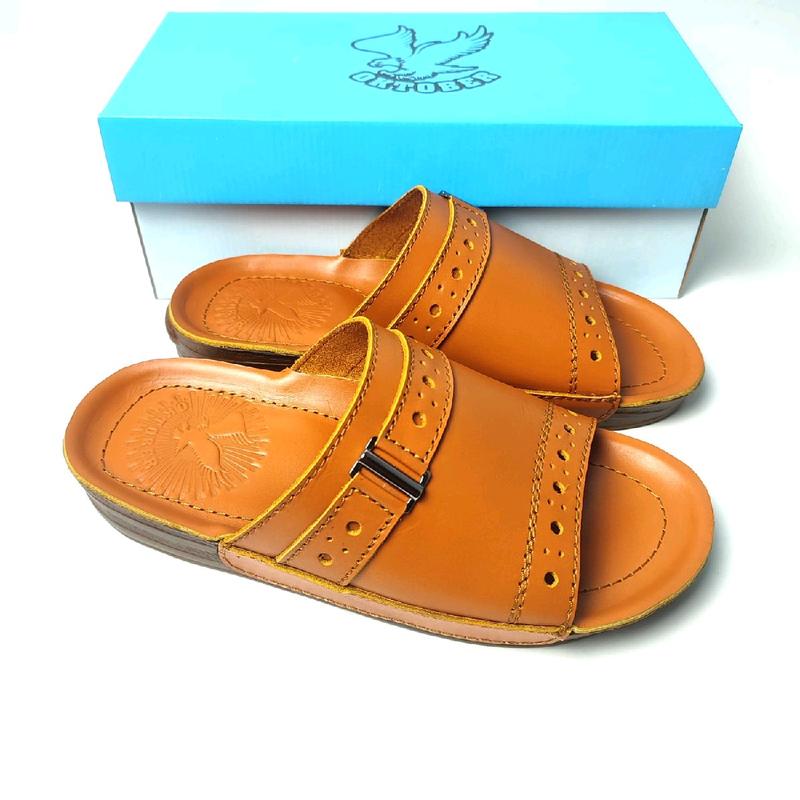 Sandal Pria Kulit Asli Full Tapak 100% Original Indian Lokal 8