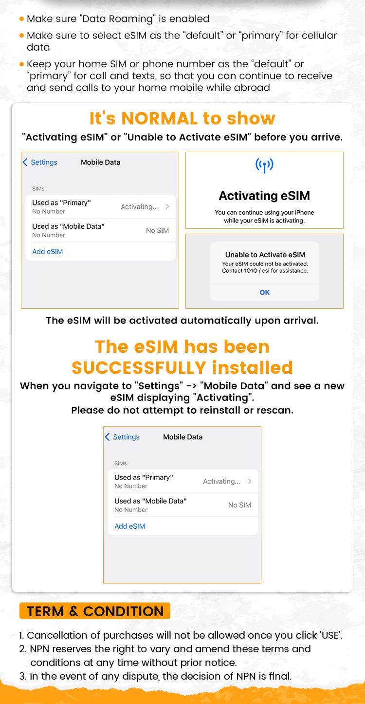 Product Introduction of NPN Travel Voucher for South Korea embedded SIM 3-15Days Daily 500MB-8GB Unlimited Data (Physical Voucher) 5