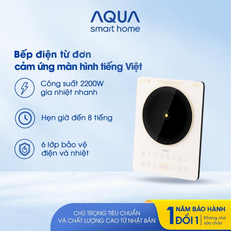Bếp điện từ đơn 2200W hẹn giờ 8 tiếng 22 mức nhiệt điều chỉnh dễ dàng