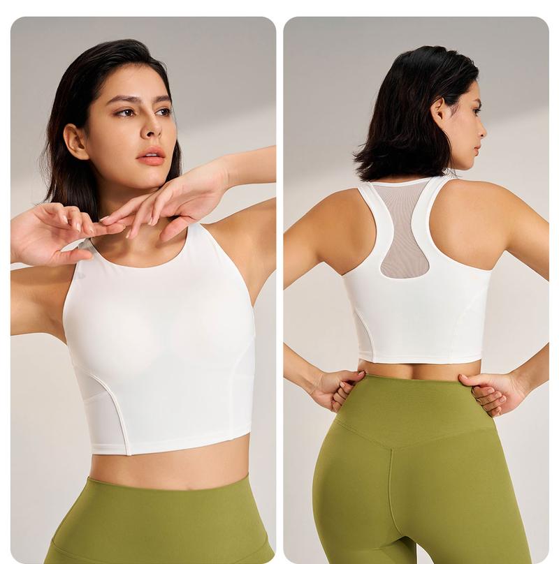 Product Introduction of Women's Yoga Sports Underwear Fitness Outerwear Running Bra Comfortable Tank Top Without Steel Ring 23