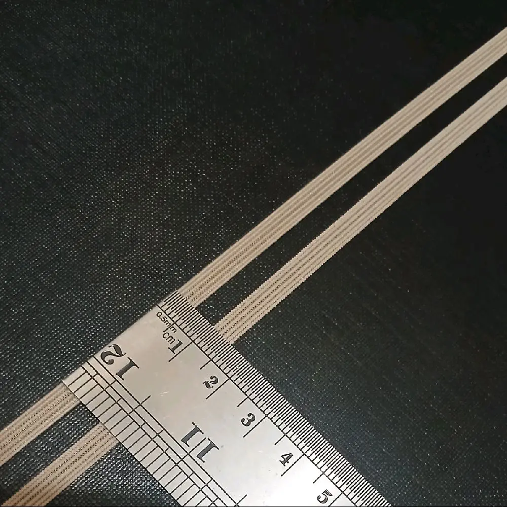 Karet Kecil Perrol Panjang 15m Warna Biru, Hitam, Putih - Untuk Jahit Menjahit, Celana, Kerutan, Rambut