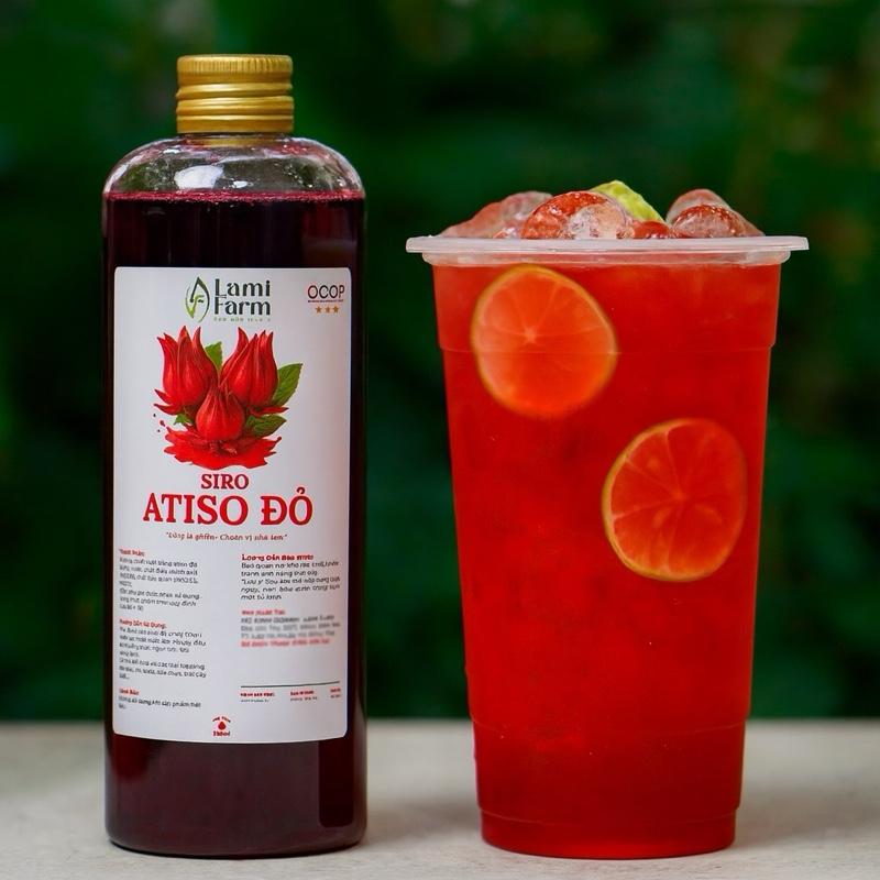 [Chai 500ML] Siro atiso đỏ đậm đặc nguyên chất tự nhiên