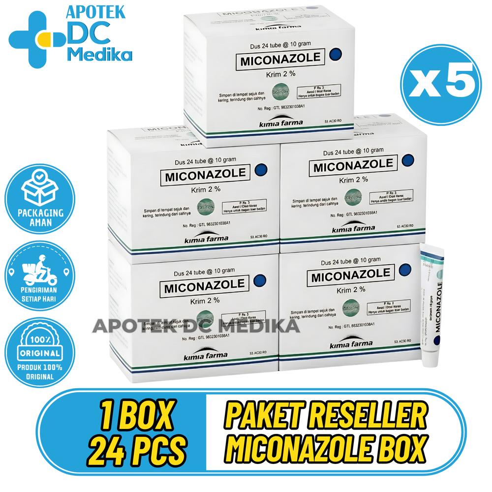 Paket Usaha Miconazole 2% 10 Gr Box Paket Hemat 1 Box Isi 24 Pcs Harga Lebih Murah Mengatasi Infeksi Jamur Pada Kulit Seperti Kurap Kutu Air Panu - 3 BOX MICONAZOLE