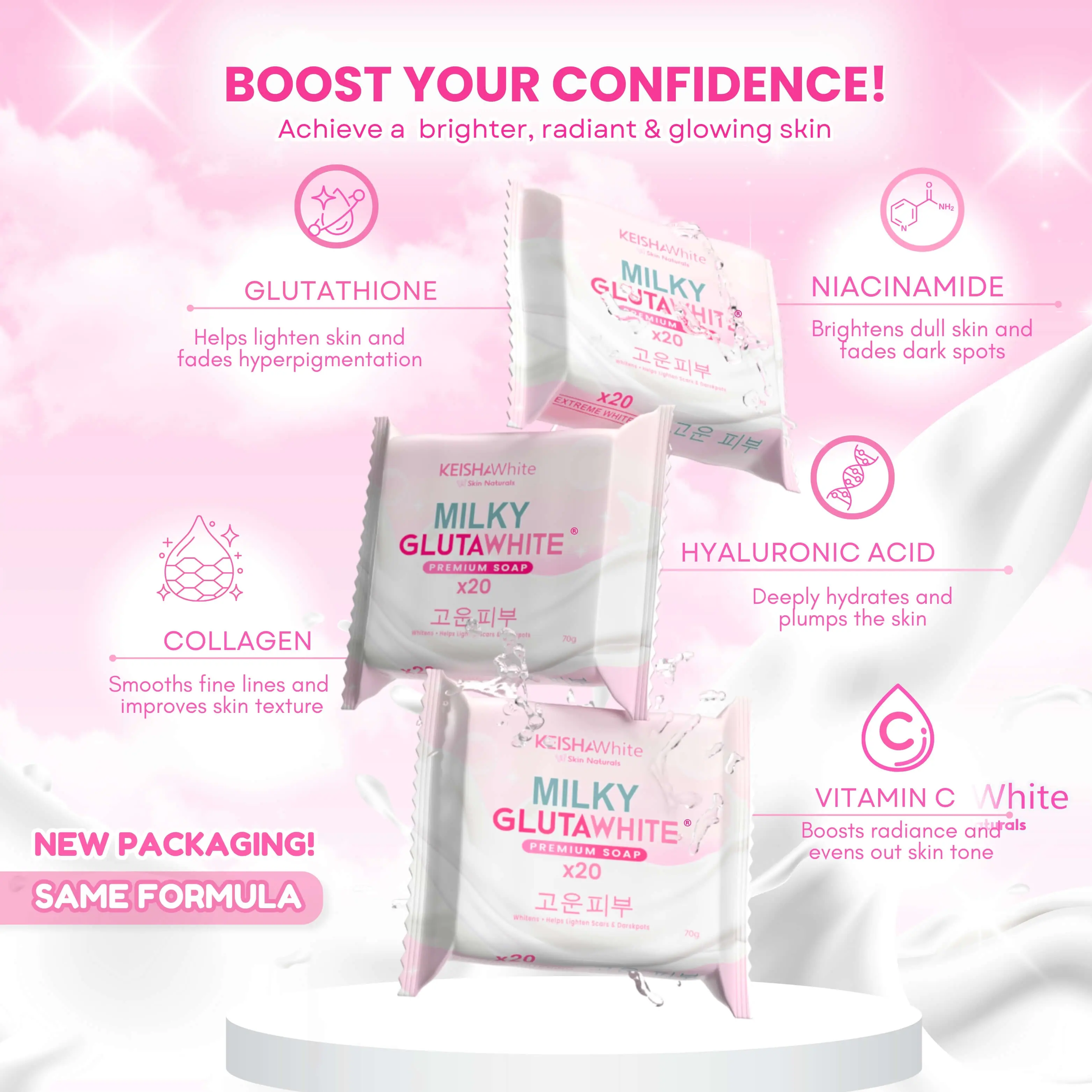 milky glutathione soap MILKY GLUTA WHITE X20 EXTREME WHITENING PREMIUM SOAP [PUTl, KlNlS at GLOW]