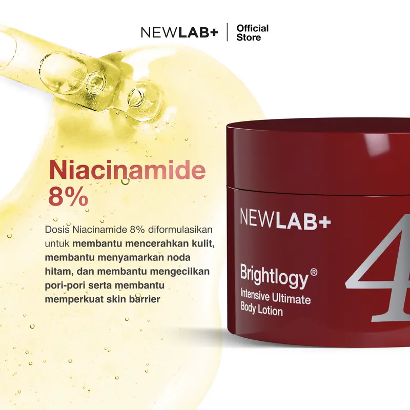 NEWLAB Brightlogy Intensive Power Brightening Lotion | Body Care & Hand Body | Body Serum untuk Mencerahkan Tangan dan Badan BPOM | HB Cinta Spesial Maharaja 200ml 6