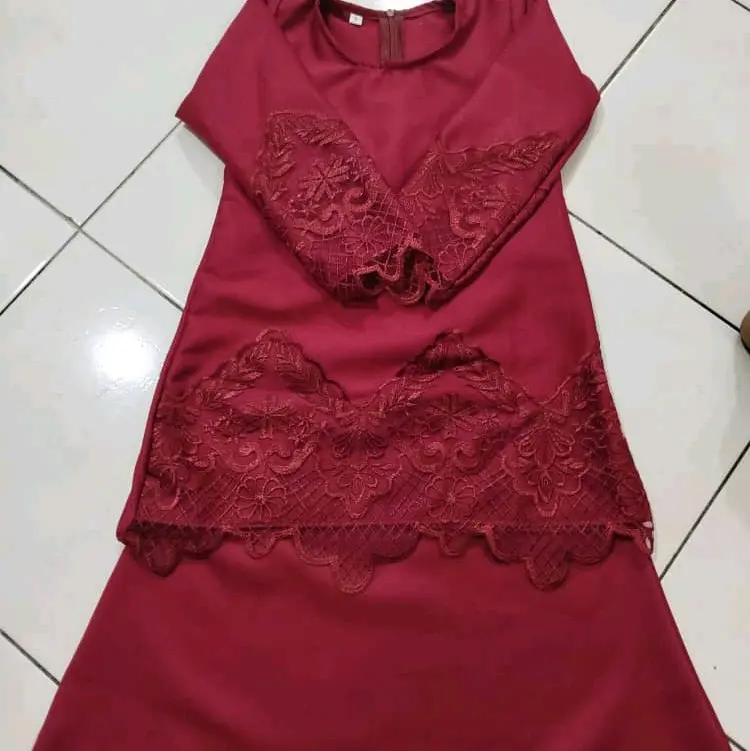 BAJU KURUNG LACE FISHA KANAK-KANAK BAJU RAYA 2024