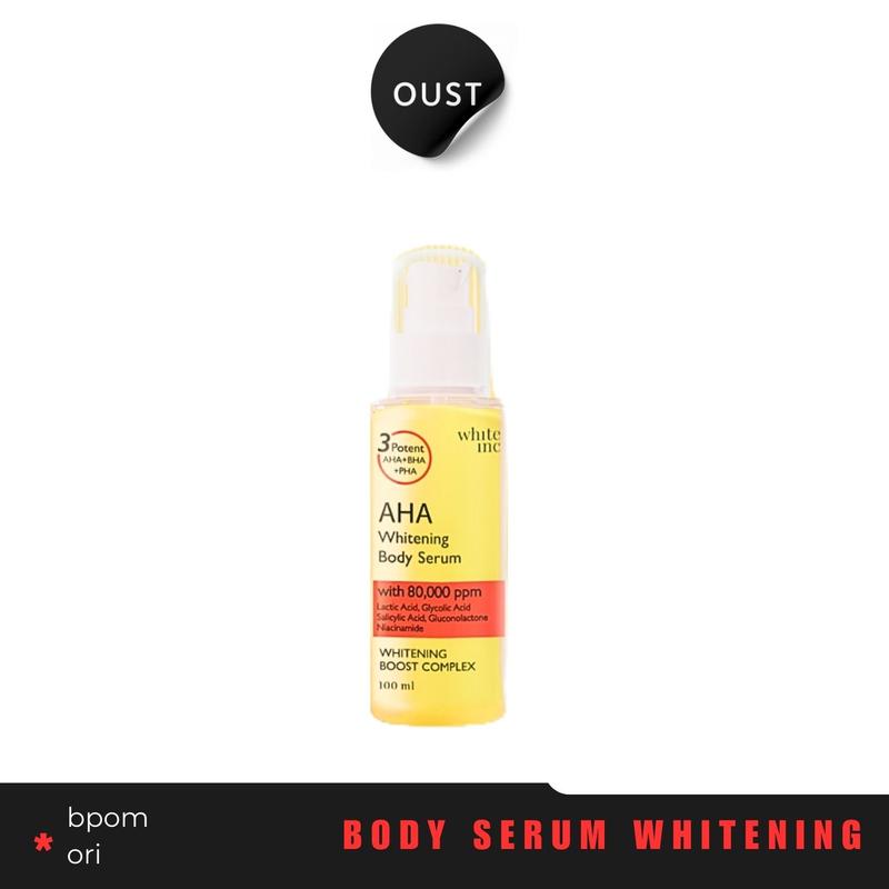 Whiteinc AHA Body Serum Mencerahkan melembabkan Kulit kusam dan Kering lotion pemutih peeling hb aha Pencerah Tubuh Melembutkan handbody tone Hitam dan Mengencangkan whitening 1