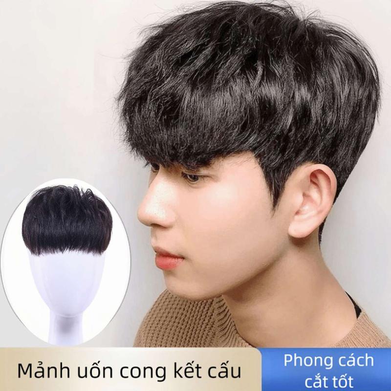 Tóc Giả Nam, Phong Cách Hàn Quốc, Uốn Kết Cấu, Màu Đen Tự Nhiên, Làm Bằng Tóc Thật, Có Kẹp, Thích Hợp Để Mặc Hàng Ngày Của Nam Giới, Thay Đổi Kiểu Tóc Hợp Xu hướng