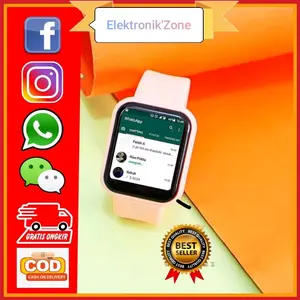 FLASH SALE' VIRAL. Cod jam Tangan Android Pintar Terbaru Anti Air Unisex, Smartwatch Anak Pria, Wanita Elegan Mewah Tahan Air Layar Bluetooth Monitor Hitam. . .