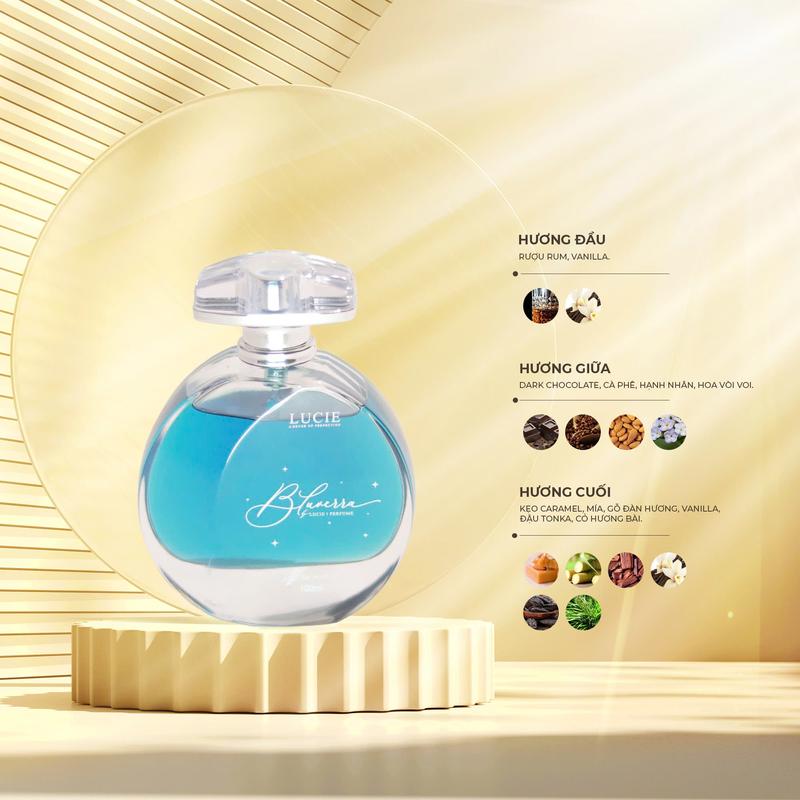 LUCIE Perfume- Nước hoa nam Bluverra 100ml hương thơm Nam tính, Ngọt ngào, Cuốn hút, lưu hương dài lâu