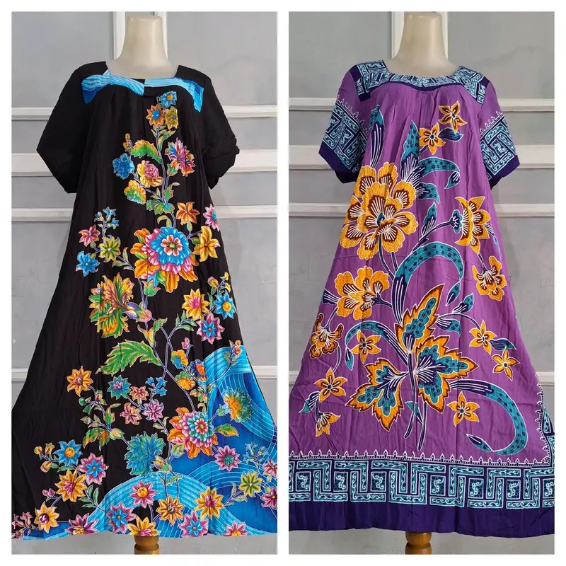 Daster Hengky Sikak motif F Laut & Trisula warna Ld 120cm Pb 110cm Non busui Nyaman di pakai Tidur 0