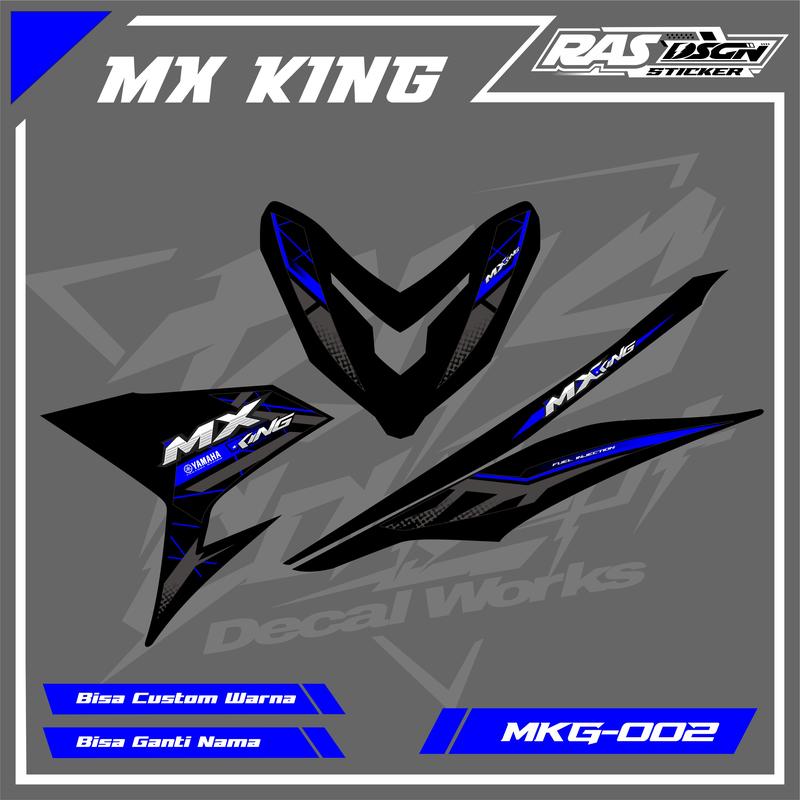 Striping Stiker MX King Custom New Design / Striping Custom Transparan MXking / Striping MX King Custom Bisa Tambah Nama 1