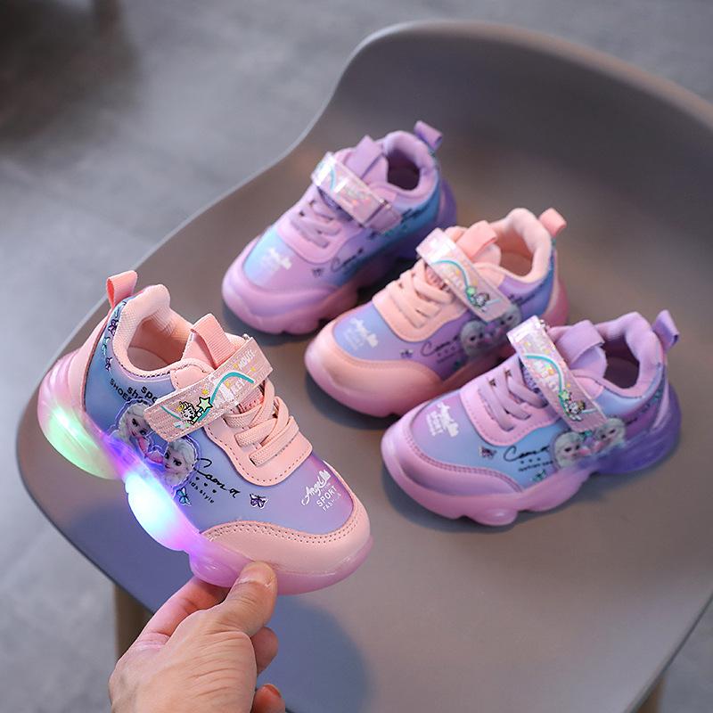 Bridge Kids - Sepatu Anak Perempuan LED RARA Frozen - Sepatu Sneakers Anak Frozen Karakter 3